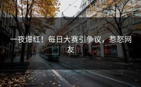 一夜爆红！每日大赛引争议，惹怒网友