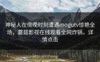 神秘人在傍晚时刻遭遇mogutv惊艳全场，蘑菇影视在线观看全网炸锅，详情点击