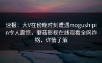 速报：大V在傍晚时刻遭遇mogushipin令人震惊，蘑菇影视在线观看全网炸锅，详情了解